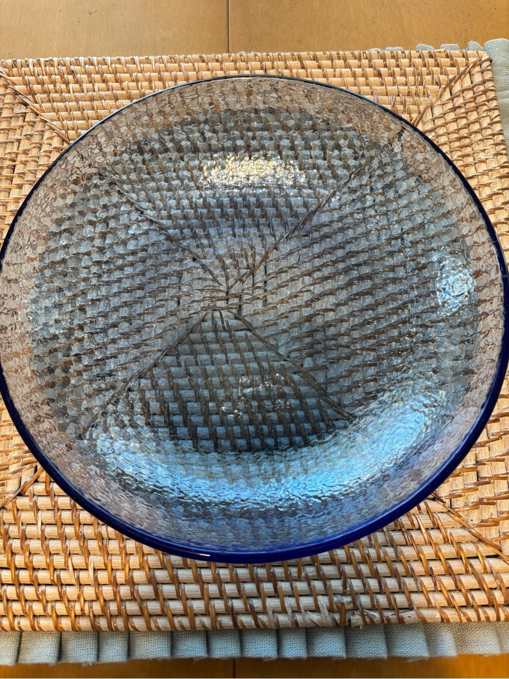 Fire and Light 9” Blue bowl